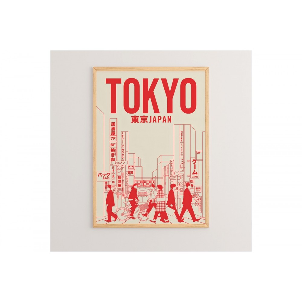 Πίνακας "TOKIA" με ψηφιακή εκτύπωση και πλαίσιο 33x1.5x48