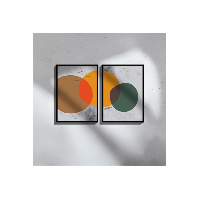 Πίνακας "DERDIA I" δίπτυχος με ψηφιακή εκτύπωση και πλαίσιο 33x1.5x48