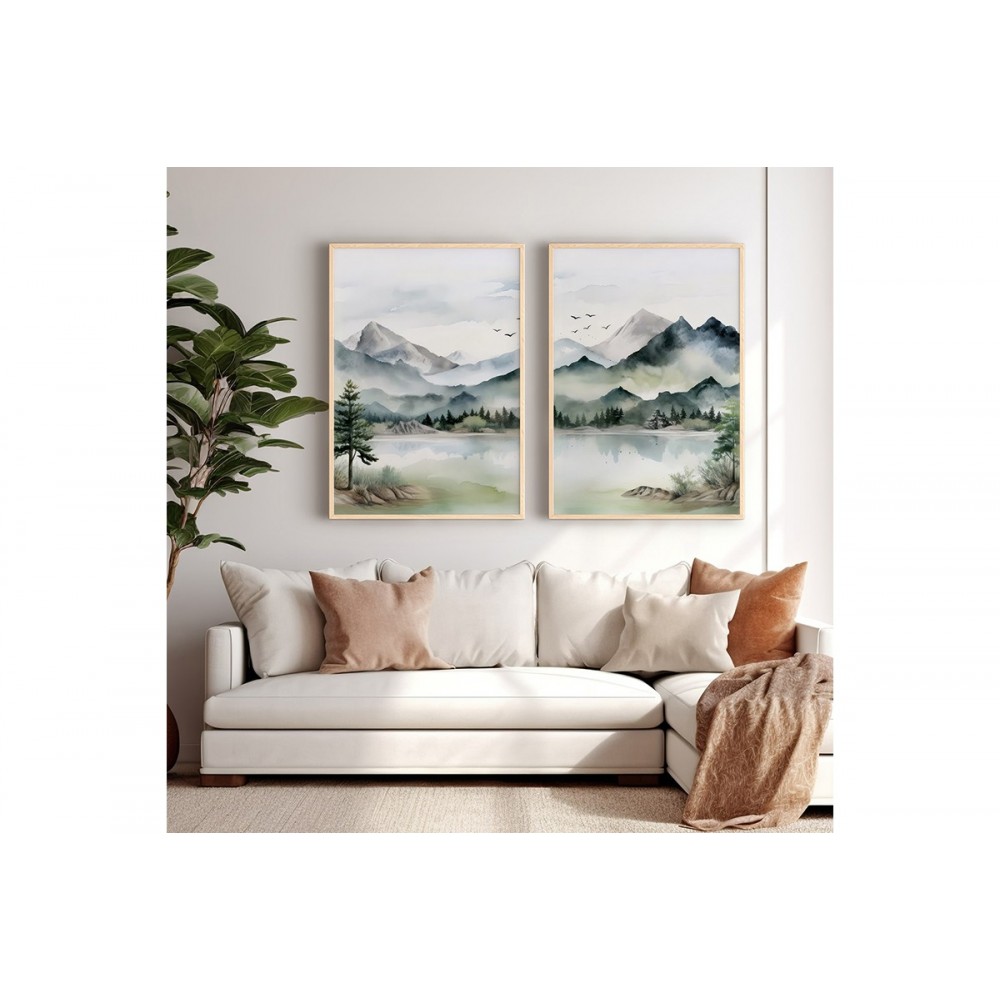 Πίνακας "CRELO" δίπτυχος με ψηφιακή εκτύπωση και πλαίσιο 33x1.5x48