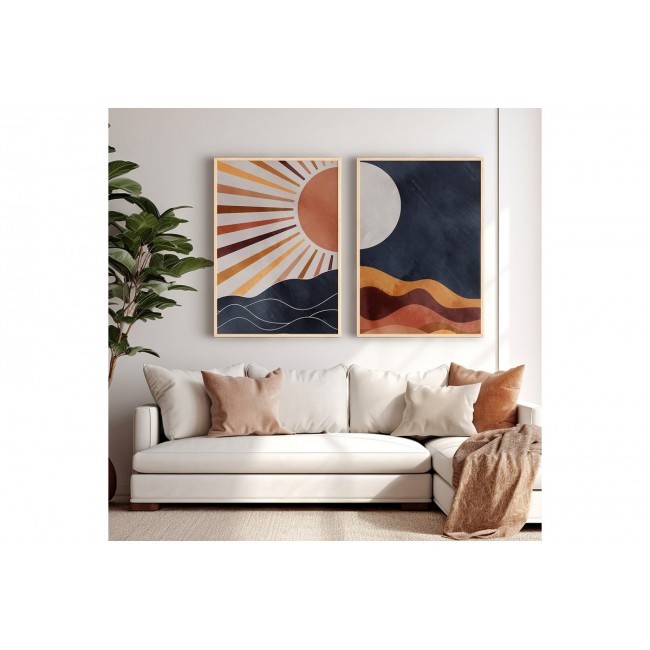 Πίνακας "PEQUA" δίπτυχος με ψηφιακή εκτύπωση και πλαίσιο 33x1.5x48