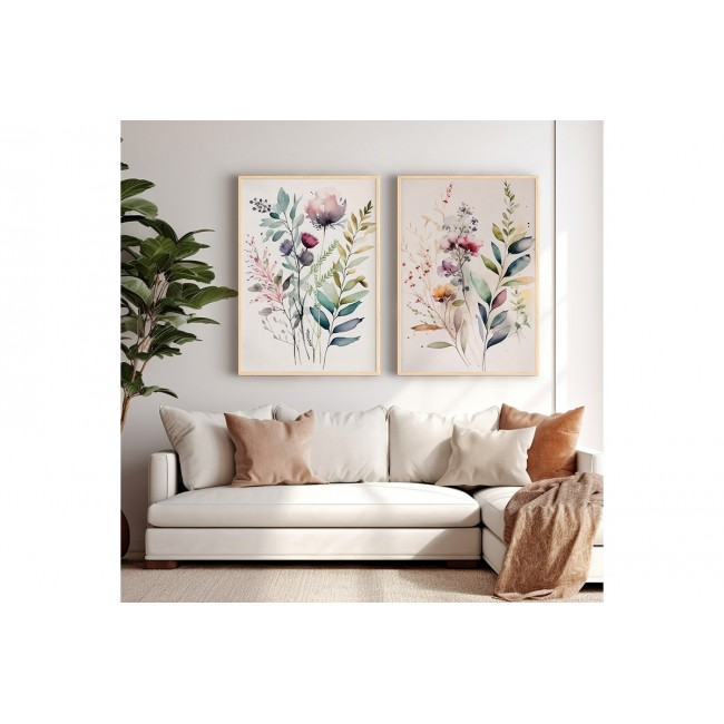 Πίνακας "JEREMY" δίπτυχος με ψηφιακή εκτύπωση και πλαίσιο 33x1.5x48