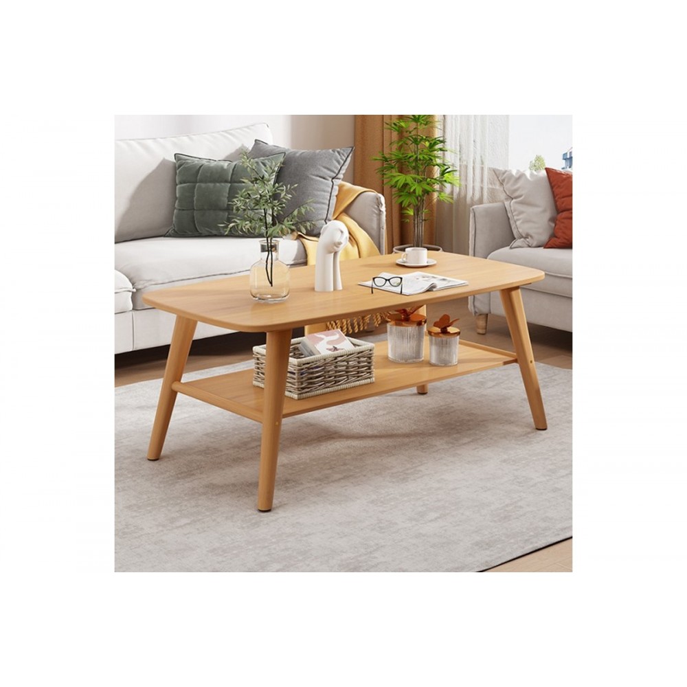 Τραπέζι σαλονιού "KOMELA I" από mdf σε χρώμα φυσικό 100x48x45