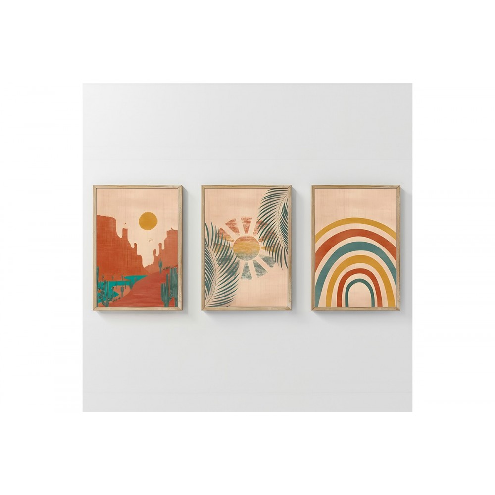 Πίνακας "DELEA" τρίπτυχος με ψηφιακή εκτύπωση και πλαίσιο 33x1.5x48