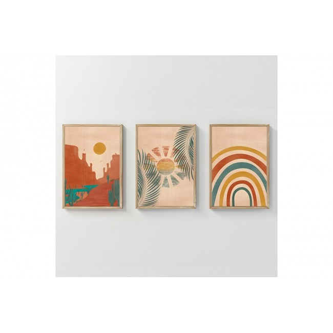 Πίνακας "DELEA" τρίπτυχος με ψηφιακή εκτύπωση και πλαίσιο 33x1.5x48