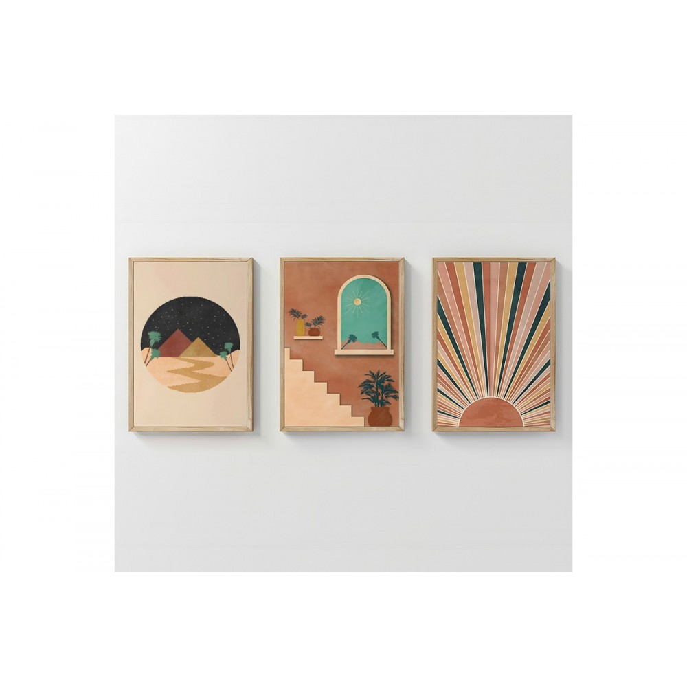 Πίνακας "VENVEN" τρίπτυχος με ψηφιακή εκτύπωση και πλαίσιο 33x1.5x48