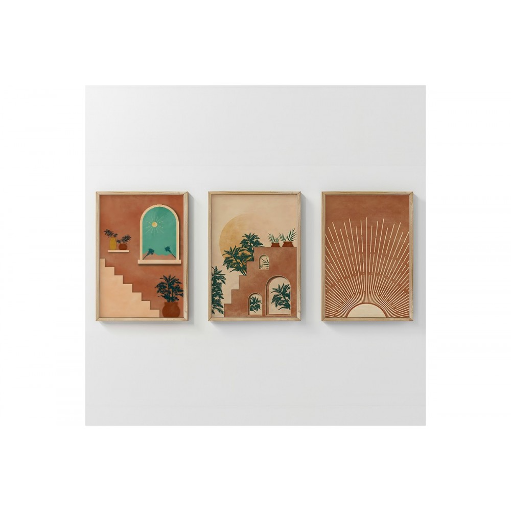 Πίνακας "AFFERA" τρίπτυχος με ψηφιακή εκτύπωση και πλαίσιο 33x1.5x48