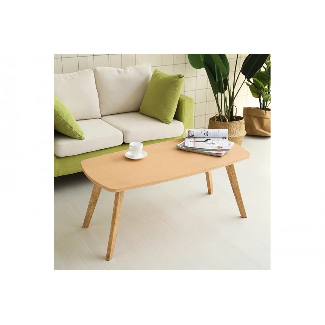 Τραπέζι σαλονιού "KOMELA" από mdf σε χρώμα φυσικό 100x48x45