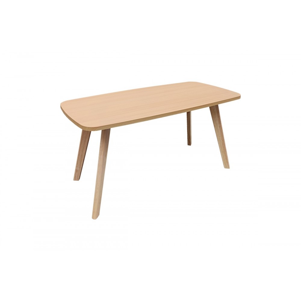 Τραπέζι σαλονιού "KOMELA" από mdf σε χρώμα φυσικό 100x48x45