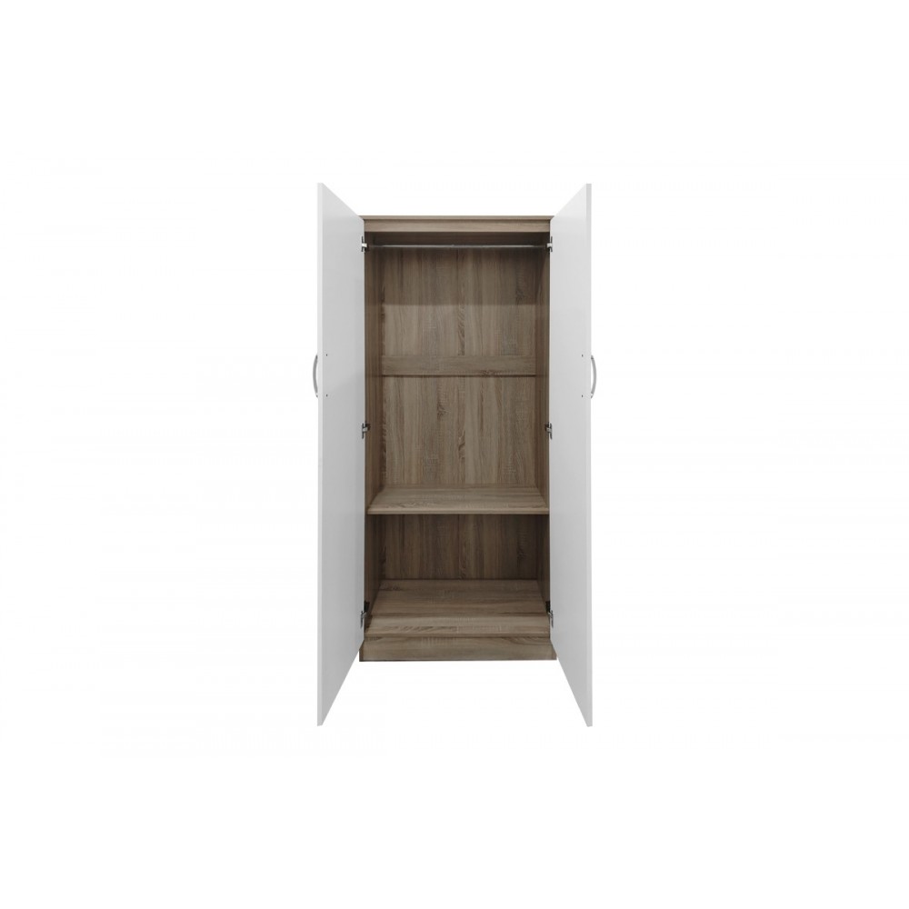 Ντουλάπα δίφυλλη "LEGO" σε χρώμα σονόμα/λευκό 80x42x180