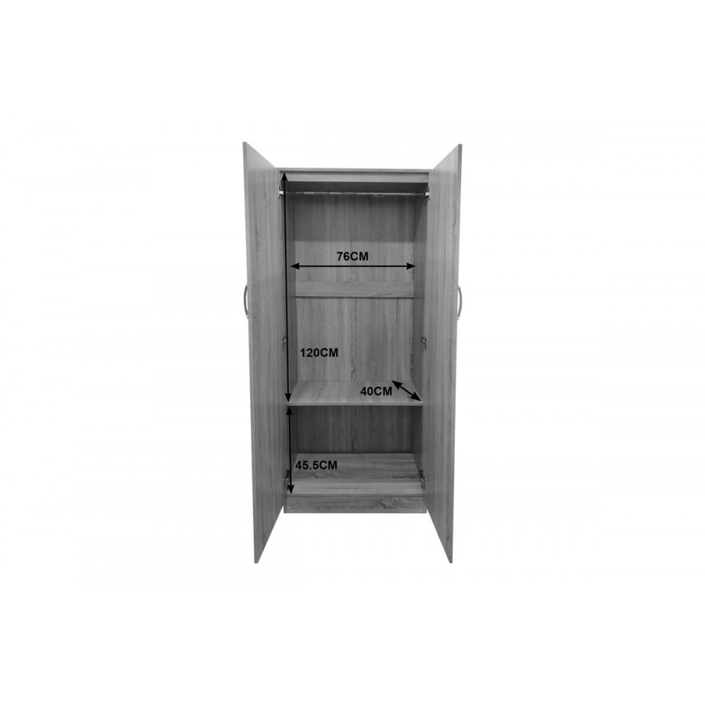 Ντουλάπα δίφυλλη "LEGO" σε χρώμα σονόμα/λευκό 80x42x180