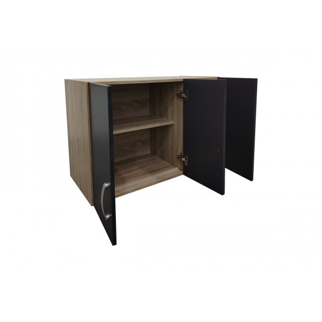 Πατάρι ντουλάπας τρίφυλλο "LEGO" σε χρώμα σονόμα/ανθρακί 90x41.5x60