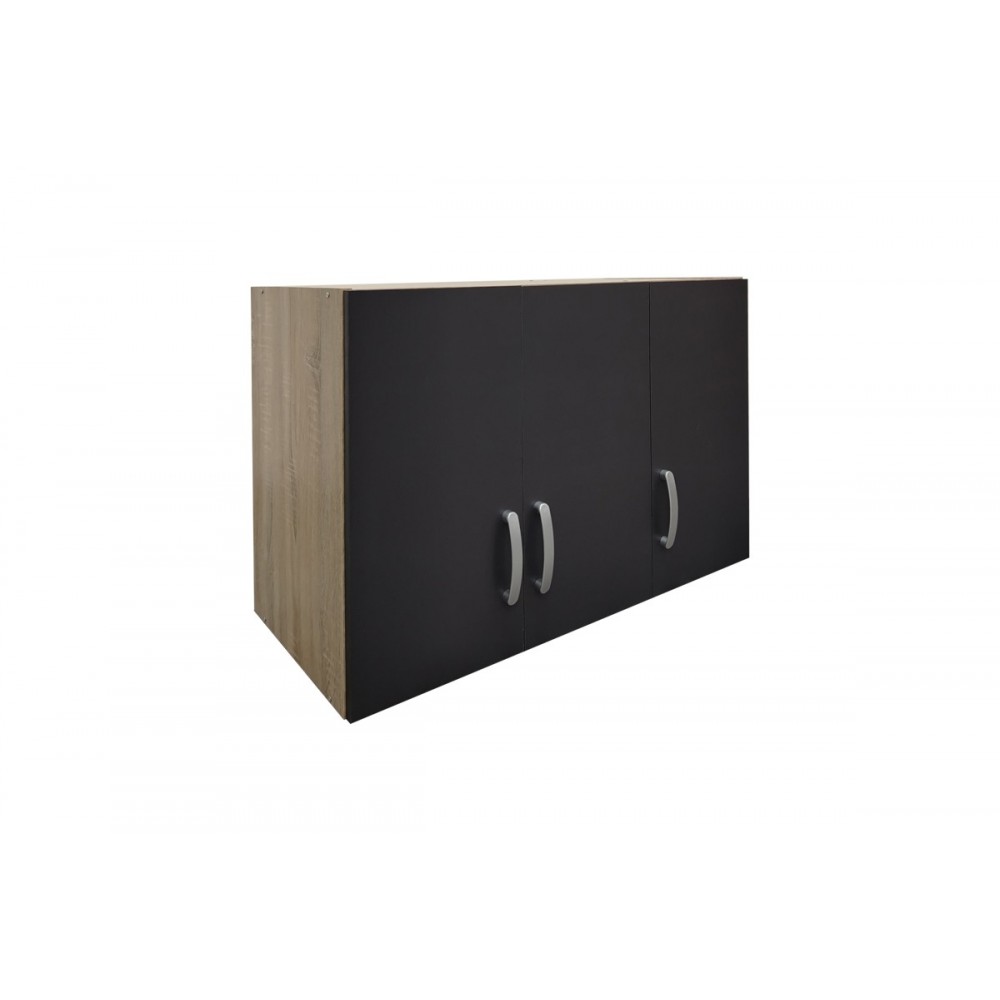 Πατάρι ντουλάπας τρίφυλλο "LEGO" σε χρώμα σονόμα/ανθρακί 90x41.5x60