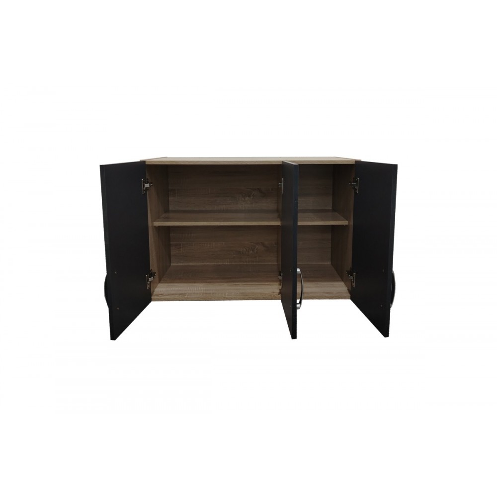 Πατάρι ντουλάπας τρίφυλλο "LEGO" σε χρώμα σονόμα/ανθρακί 90x41.5x60