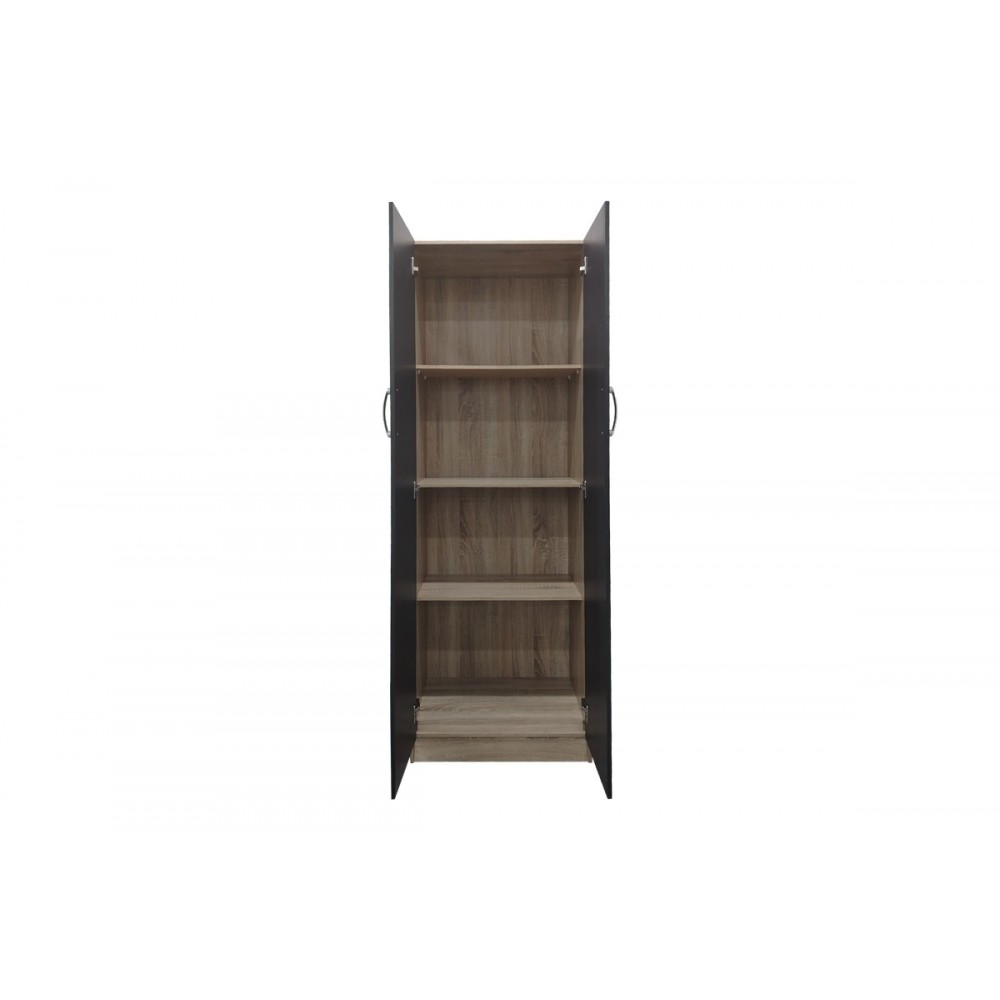 Ντουλάπα δίφυλλη "LEGO" σε χρώμα σονόμα/ανθρακί 60x42x180