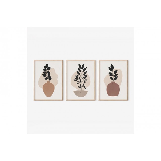 Πίνακας "FEREZ" τρίπτυχος με ψηφιακή εκτύπωση και πλαίσιο 33x1.5x48