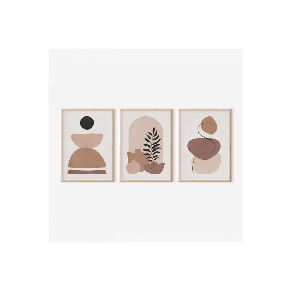 Πίνακας "HALONA" τρίπτυχος με ψηφιακή εκτύπωση και πλαίσιο 33x1.5x48