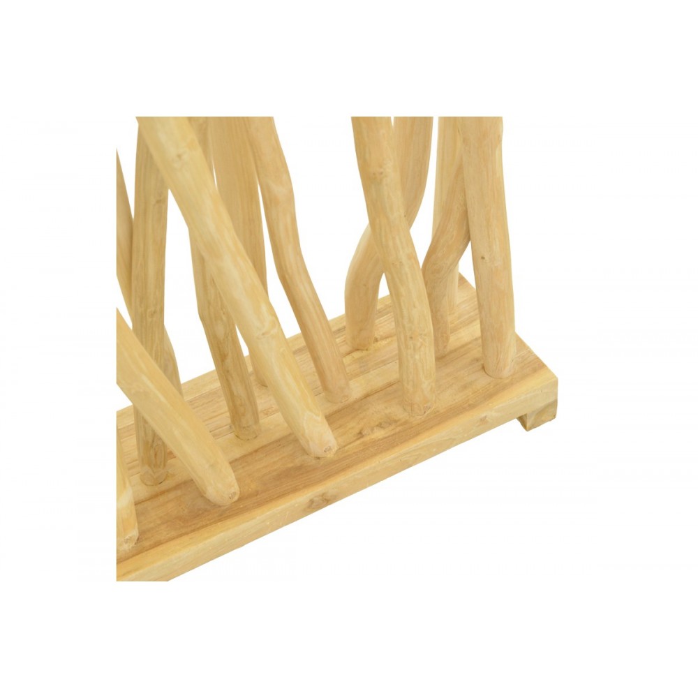 Διακοσμητικό δαπέδου "JATI" από teak ξύλο σε χρώμα φυσικό 60x20x190