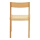 Καρέκλα "KARLINDA" από ξύλο/σχοινί σε χρώμα φυσικό 47.5x55x81