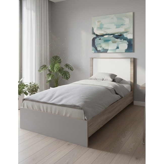 Κρεβάτι "ATHOS" σε χρώμα sonoma-λευκό 90x190