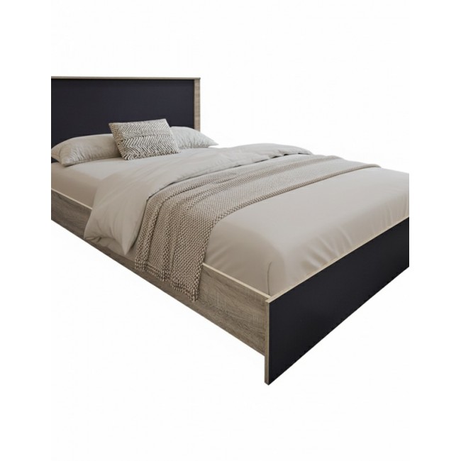 Κρεβάτι "ATHOS" σε  χρώμα sonoma-ανθρακί 140x200
