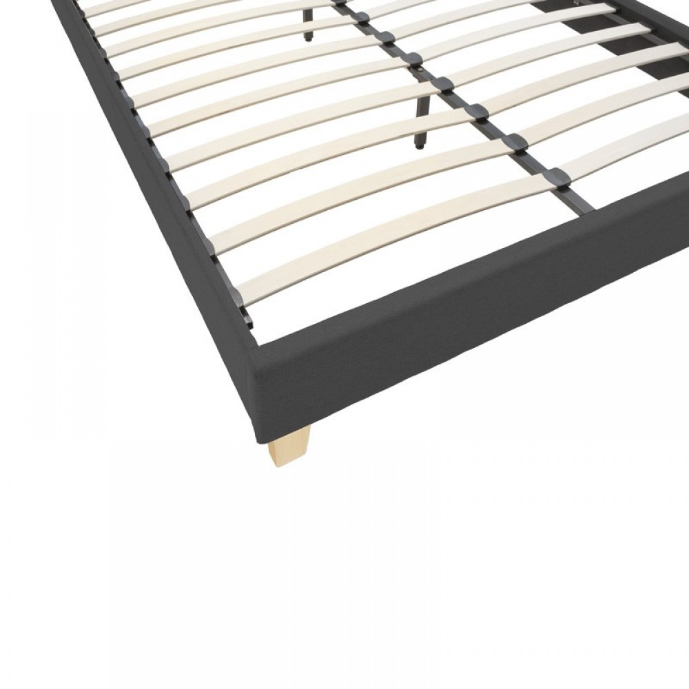 Κρεβάτι "MAGO" από ύφασμα σε χρώμα ανθρακί 140x200