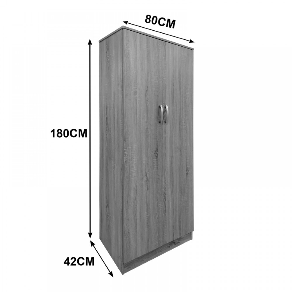 Ντουλάπα τετράφυλλη "ATHOS" σε χρώμα sonoma-λευκό 160x42x180
