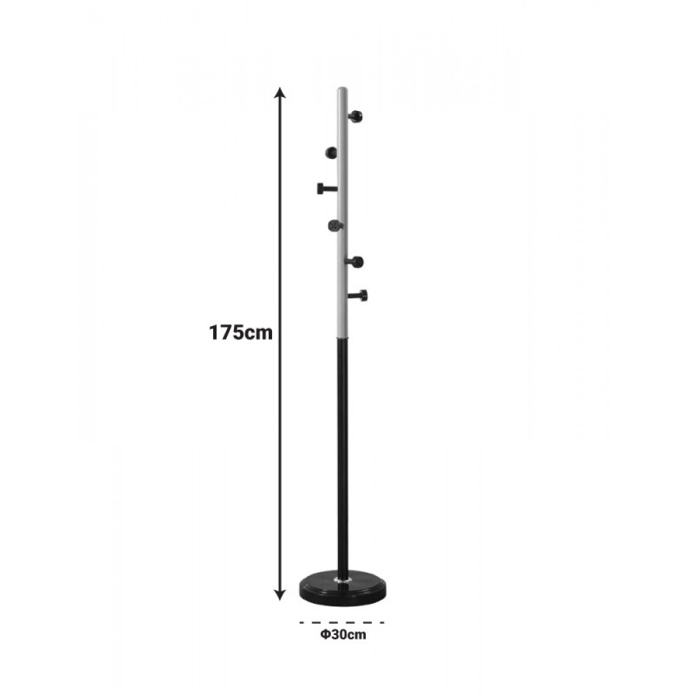 Καλόγερος "SINEM" από μέταλλο σε χρώμα λευκό-φυσικό Φ30x175