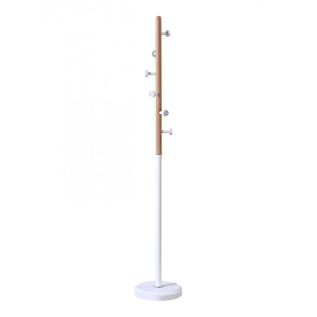 Καλόγερος "SINEM" από μέταλλο σε χρώμα λευκό-φυσικό Φ30x175