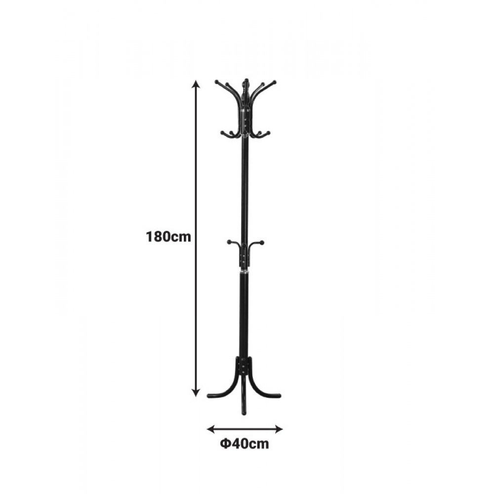 Καλόγερος "MENDORA" από μέταλλο σε χρώμα μαύρο 40x40x180