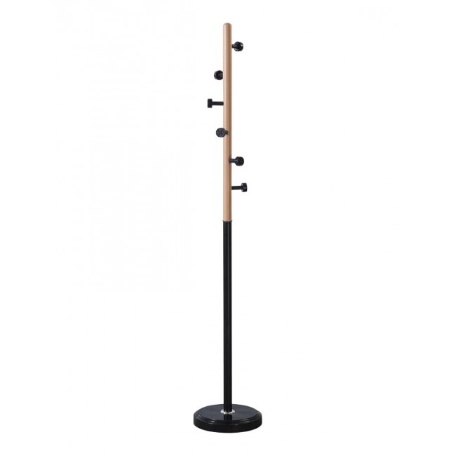 Καλόγερος "SINEM" από μέταλλο σε χρώμα μαύρο-φυσικό απόχρωση Φ30x175