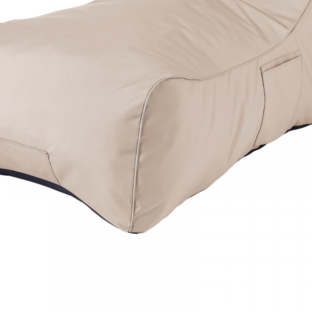 Πουφ ξαπλώστρα "OTENDA" αδιάβροχο σε χρώμα μπεζ  67x110x65