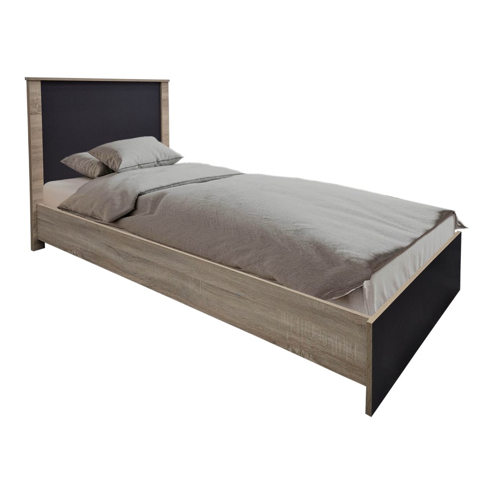 Σετ Κρεβατοκάμαρας "ATHOS" 2τμχ σε χρώμα Sonoma - ανθρακί 90x190