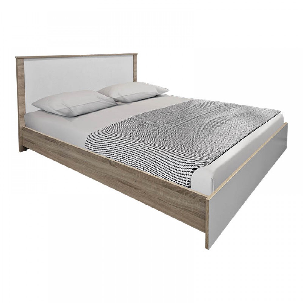 Σετ Κρεβατοκάμαρας "ATHOS" 3τμχ σε χρώμα sonoma λευκό160x200