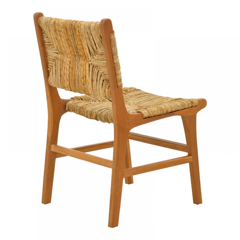 Καρέκλα "REFANE" από ξύλο με ψάθα σε χρώμα φυσικό 50x58x85