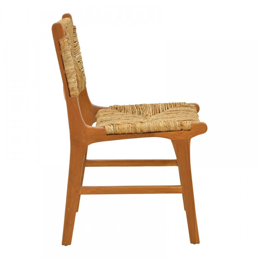 Καρέκλα "REFANE" από ξύλο με ψάθα σε χρώμα φυσικό 50x58x85
