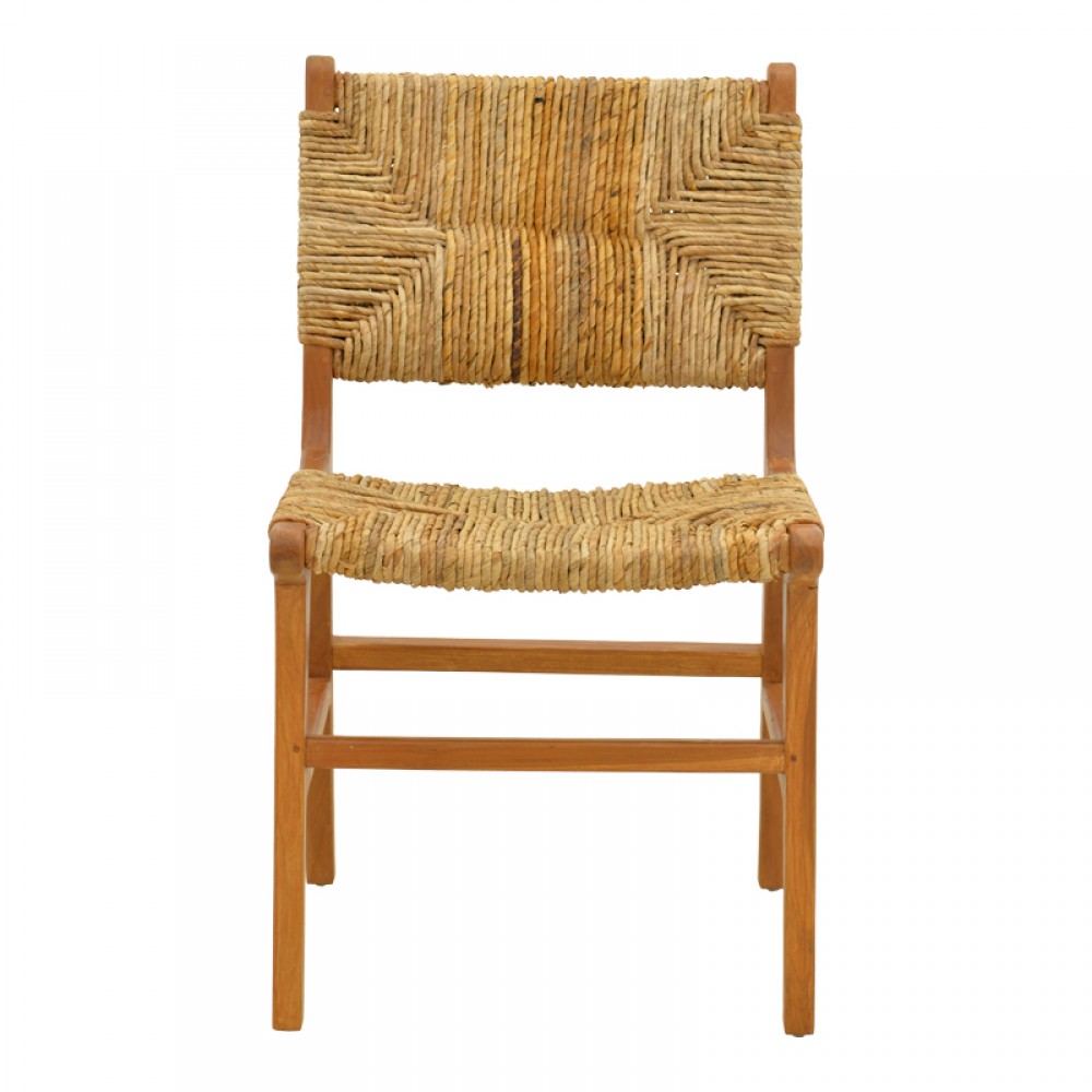 Καρέκλα "REFANE" από ξύλο με ψάθα σε χρώμα φυσικό 50x58x85