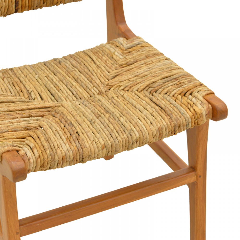 Καρέκλα "REFANE" από ξύλο με ψάθα σε χρώμα φυσικό 50x58x85