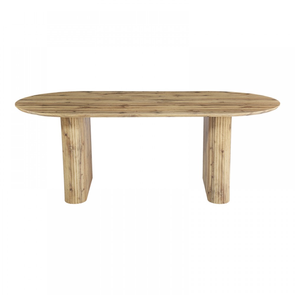 Τραπέζι "NEMBOU" από mdf σε χρώμα oak 210x100x76