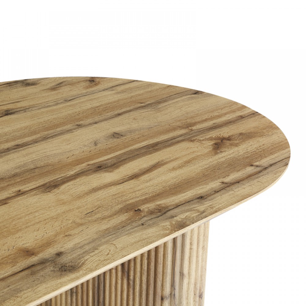 Τραπέζι "NEMBOU" από mdf σε χρώμα oak 210x100x76