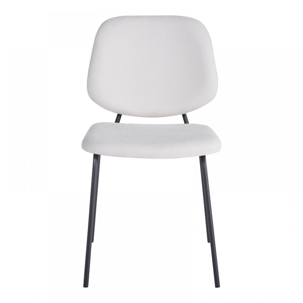 Καρέκλα "PIETRO" από ύφασμα - μέταλλο σε χρώμα μπεζ - μαύρο 45x55x82.5