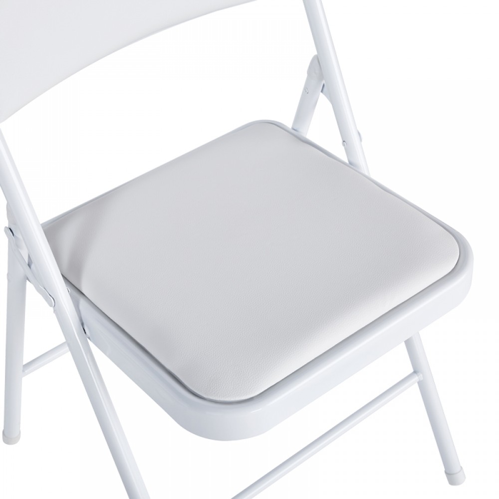 Καρέκλα "ΝΙRΟ" πτυσσόμενη από pu-μέταλλο σε χρώμα λευκό 46x46x79
