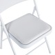 Καρέκλα "ΝΙRΟ" πτυσσόμενη από pu-μέταλλο σε χρώμα λευκό 46x46x79