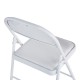 Καρέκλα "ΝΙRΟ" πτυσσόμενη από pu-μέταλλο σε χρώμα λευκό 46x46x79