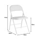 Καρέκλα "ΝΙRΟ" πτυσσόμενη από pu-μέταλλο σε χρώμα λευκό 46x46x79