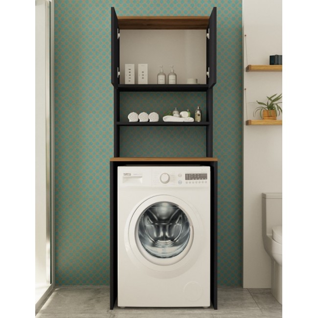 Έπιπλο πλυντηρίου "RANO" σε χρώμα ανθρακί-sonoma 65x60x184