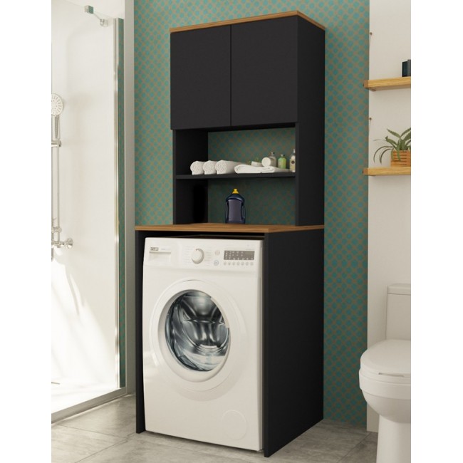 Έπιπλο πλυντηρίου "RANO" σε χρώμα ανθρακί-sonoma 65x60x184