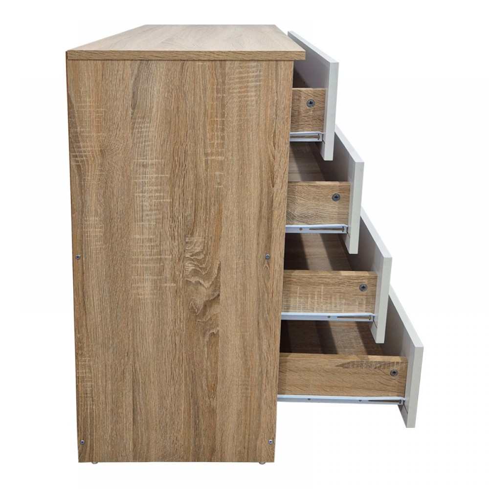 Συρταριέρα "ATHOS" σε χρώμα sonoma-λευκό 80x40x79