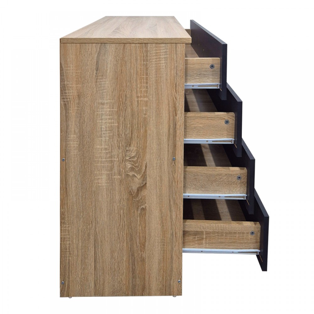 Συρταριέρα "ATHOS" σε χρώμα sonoma-ανθρακί 80x40x79