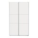 Ντουλάπα δίφυλλη "KAWEN" με συρόμενες πόρτες σε χρώμα λευκό 116.5x60x203