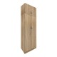 Ντουλάπα δίφυλλη "ATHOS" με πατάρι σε χρώμα oak 80x42x240